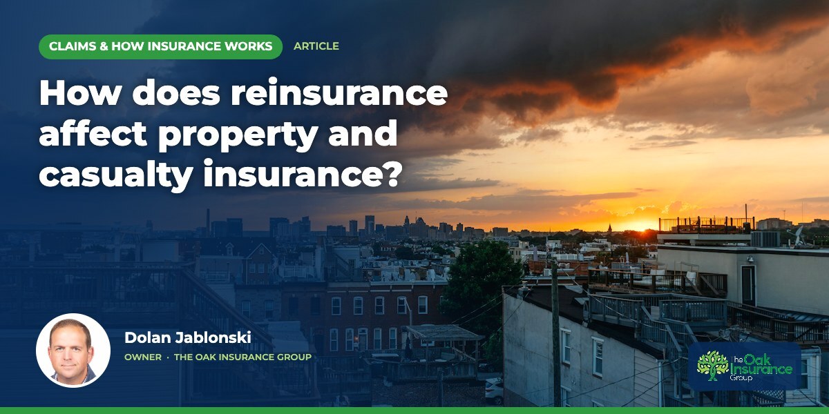 How does reinsurance affect property and casualty insurance?
