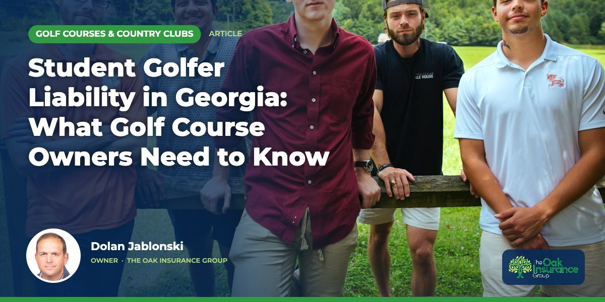 Student Golfer Liability in Georgia: What Golf Course Owners Need to Know