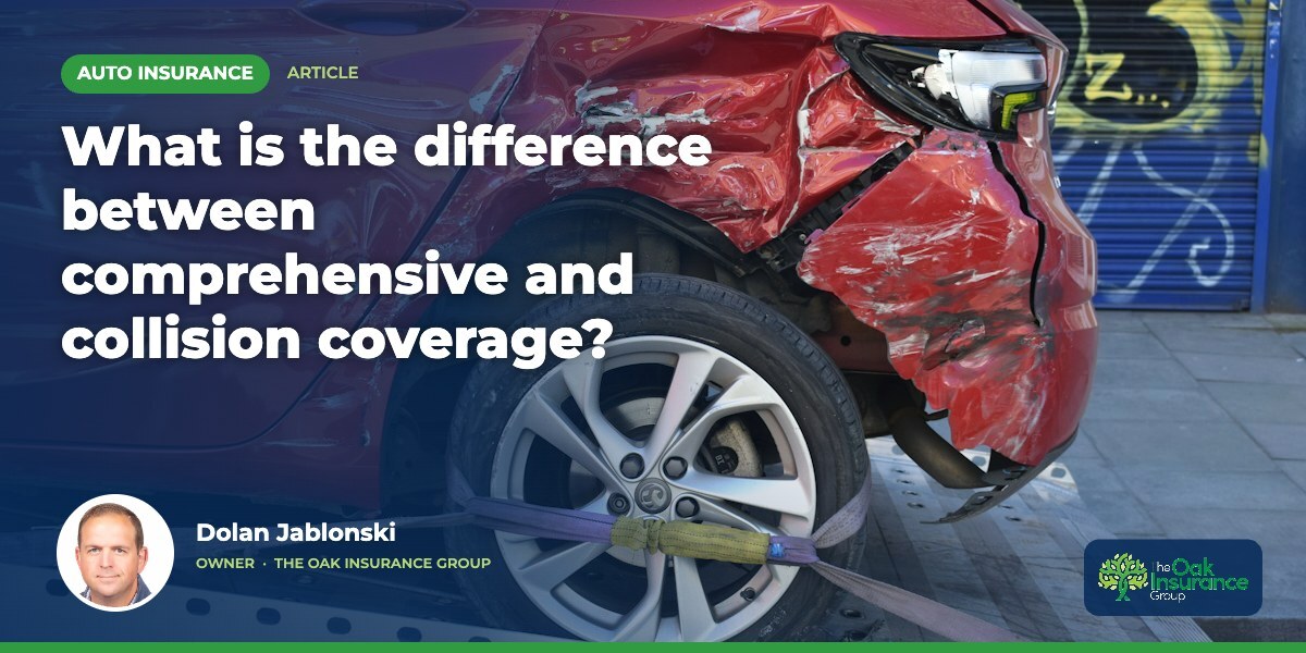 What is the difference between comprehensive and collision coverage?
