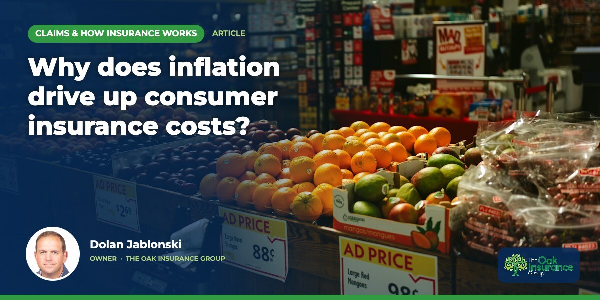 Why does inflation drive up consumer insurance costs?