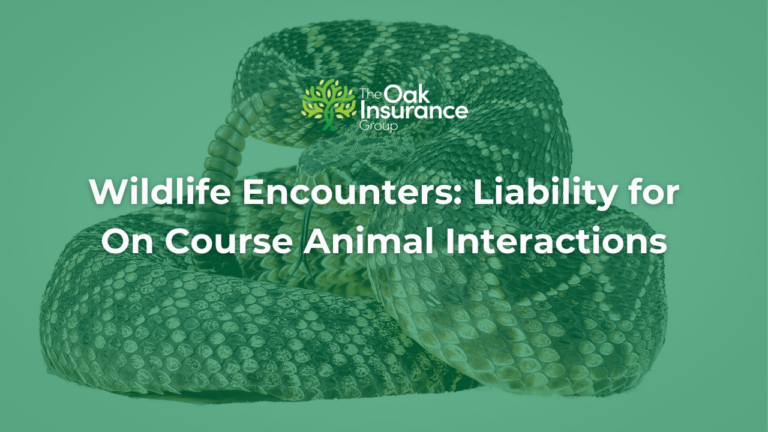 Coiled snake representing wildlife risks on golf courses in Georgia and liability for animal encounters on course